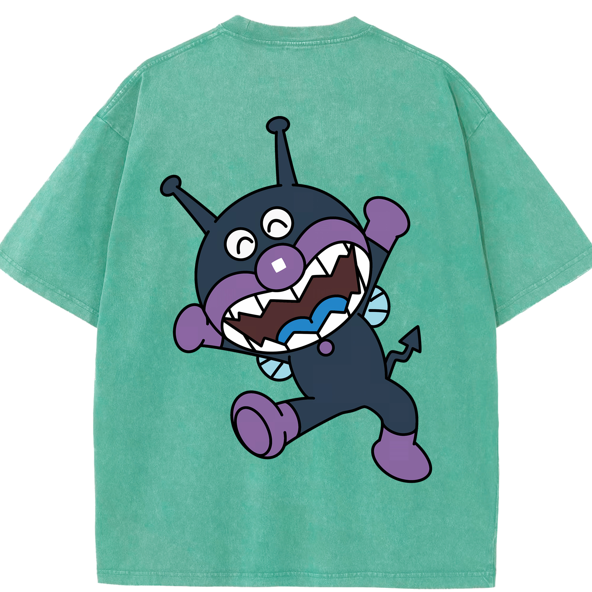 （画像用） アンパンマン Anpanman 綿100% ヴィンテージ風 半袖Tシャツ（背面プリント）